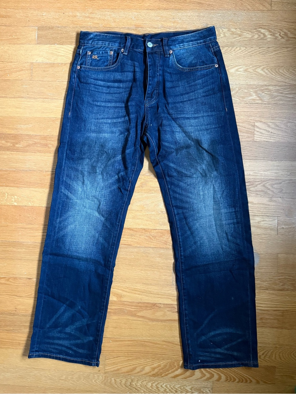 Ralph Lauren Double RL Men's Straight Leg Selvedge Denim Givins Wash
